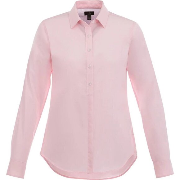 35. Pink Button Down shirt with embroidered logo on sleeve - NWT - Picture 1 of 9